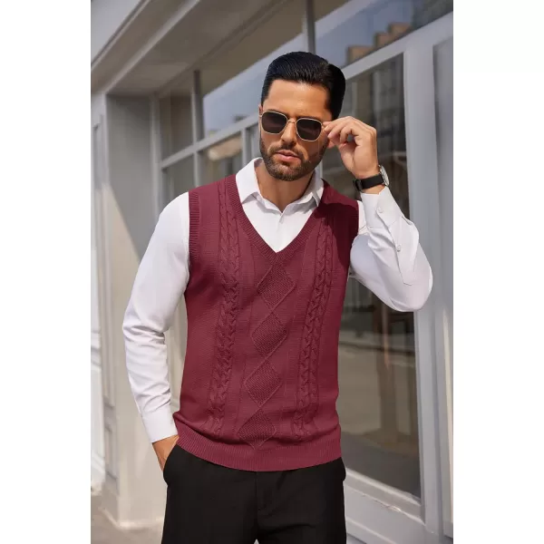 COOFANDY Men's Sweater Vest Sleeveless V Neck Knitted Slim Fit Casual Lightweight Pullover Sweater