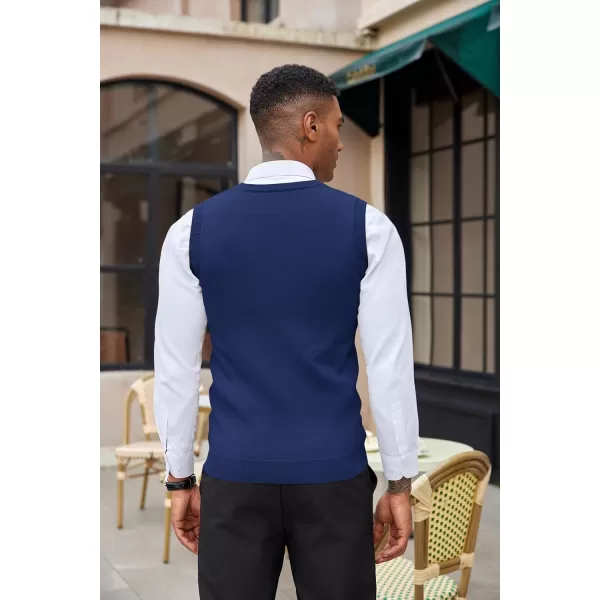 COOFANDY Men's Sweater Vest Sleeveless V Neck Knitted Slim Fit Casual Lightweight Pullover Sweater