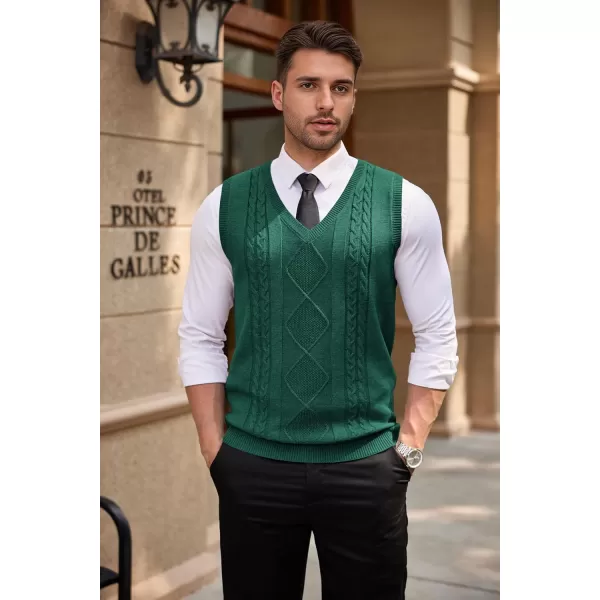 COOFANDY Men's Sweater Vest Sleeveless V Neck Knitted Slim Fit Casual Lightweight Pullover Sweater