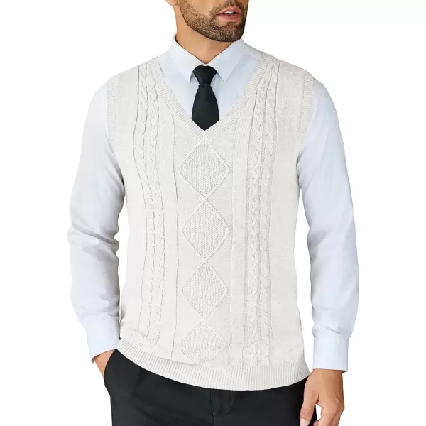 COOFANDY Men's Sweater Vest Sleeveless V Neck Knitted Slim Fit Casual Lightweight Pullover Sweater
