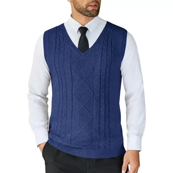 COOFANDY Men's Sweater Vest Sleeveless V Neck Knitted Slim Fit Casual Lightweight Pullover Sweater