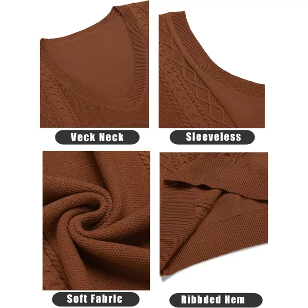 COOFANDY Men's Sweater Vest Sleeveless V Neck Knitted Slim Fit Casual Lightweight Pullover Sweater
