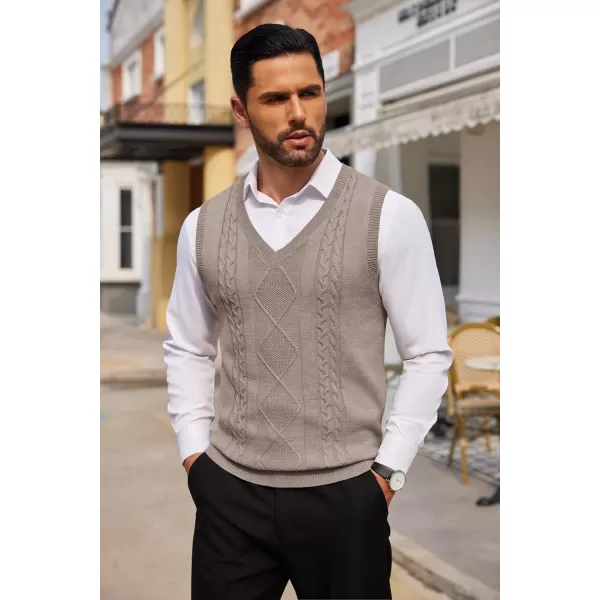 COOFANDY Men's Sweater Vest Sleeveless V Neck Knitted Slim Fit Casual Lightweight Pullover Sweater