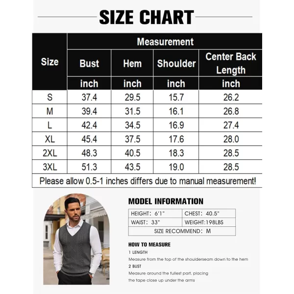 COOFANDY Men's Sweater Vest Sleeveless V Neck Knitted Slim Fit Casual Lightweight Pullover Sweater