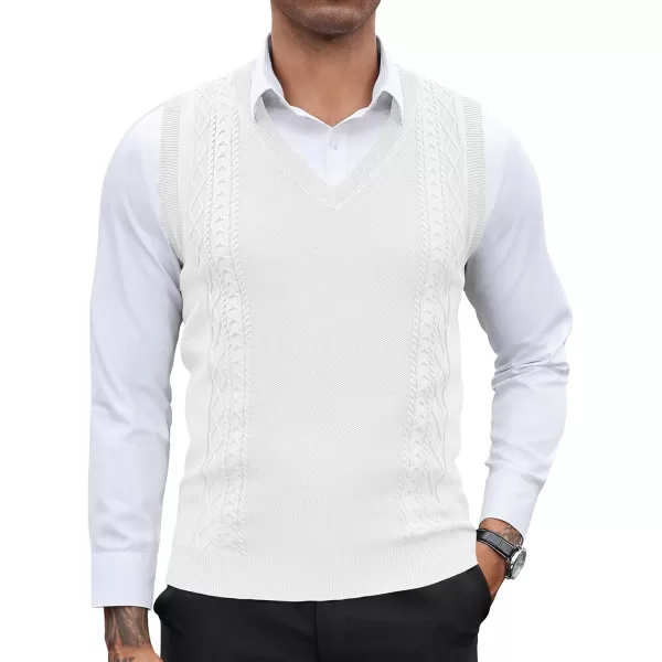 COOFANDY Men's Sweater Vest Sleeveless V Neck Knitted Slim Fit Casual Lightweight Pullover Sweater