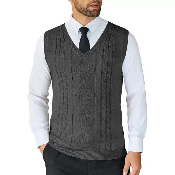 COOFANDY Men's Sweater Vest Sleeveless V Neck Knitted Slim Fit Casual Lightweight Pullover Sweater