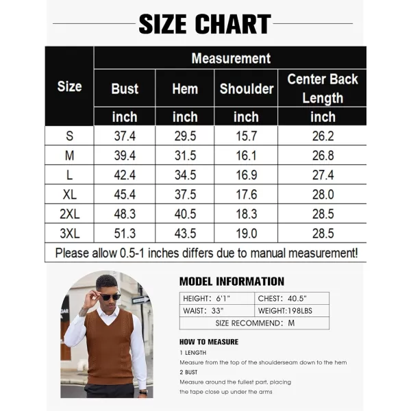 COOFANDY Men's Sweater Vest Sleeveless V Neck Knitted Slim Fit Casual Lightweight Pullover Sweater
