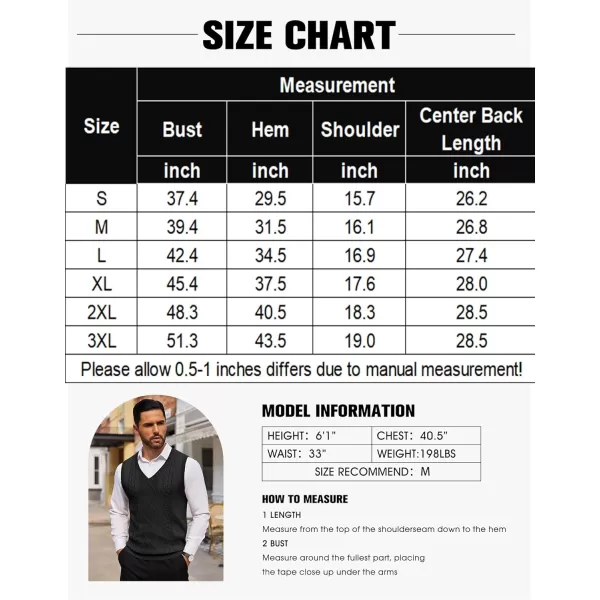 COOFANDY Men's Sweater Vest Sleeveless V Neck Knitted Slim Fit Casual Lightweight Pullover Sweater