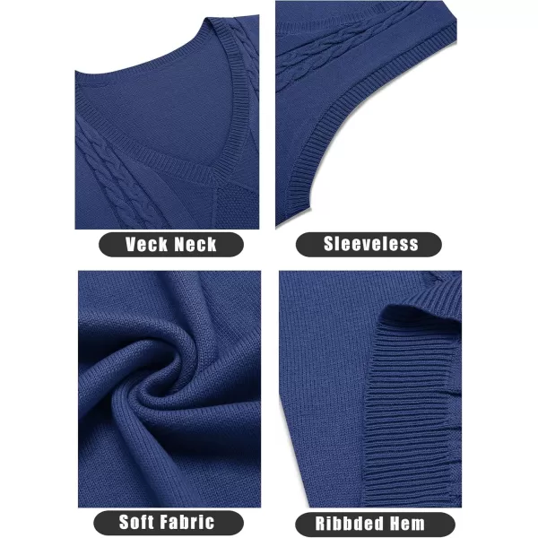 COOFANDY Men's Sweater Vest Sleeveless V Neck Knitted Slim Fit Casual Lightweight Pullover Sweater