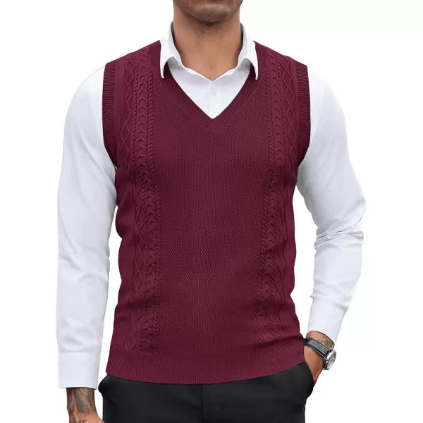 COOFANDY Men's Sweater Vest Sleeveless V Neck Knitted Slim Fit Casual Lightweight Pullover Sweater