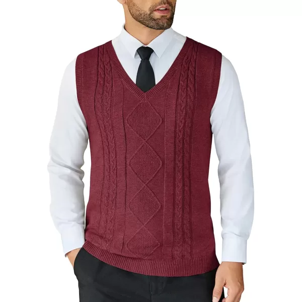COOFANDY Men's Sweater Vest Sleeveless V Neck Knitted Slim Fit Casual Lightweight Pullover Sweater