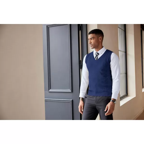 COOFANDY Men's Sweater Vest Sleeveless V Neck Knitted Slim Fit Casual Lightweight Pullover Sweater
