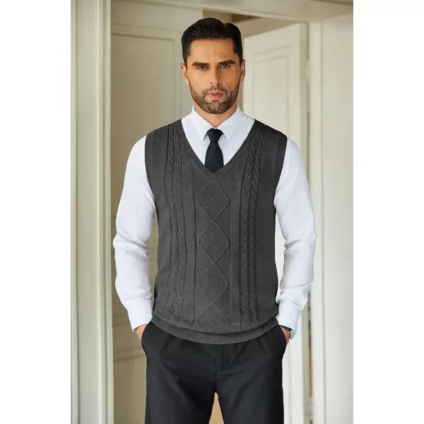 COOFANDY Men's Sweater Vest Sleeveless V Neck Knitted Slim Fit Casual Lightweight Pullover Sweater