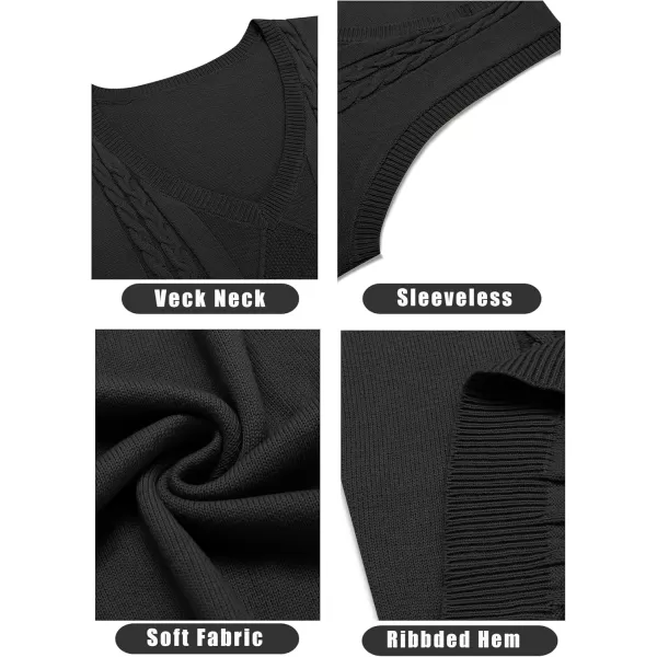 COOFANDY Men's Sweater Vest Sleeveless V Neck Knitted Slim Fit Casual Lightweight Pullover Sweater