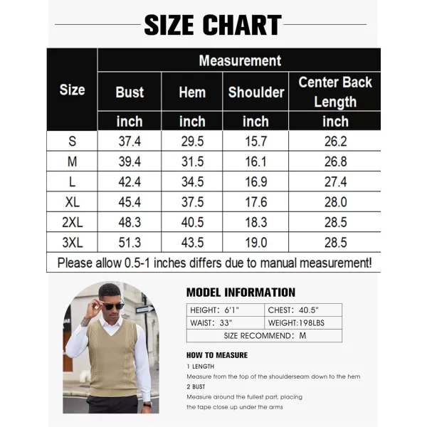COOFANDY Men's Sweater Vest Sleeveless V Neck Knitted Slim Fit Casual Lightweight Pullover Sweater