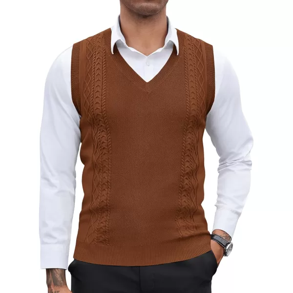 COOFANDY Men's Sweater Vest Sleeveless V Neck Knitted Slim Fit Casual Lightweight Pullover Sweater
