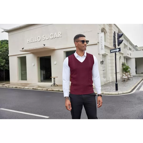 COOFANDY Men's Sweater Vest Sleeveless V Neck Knitted Slim Fit Casual Lightweight Pullover Sweater