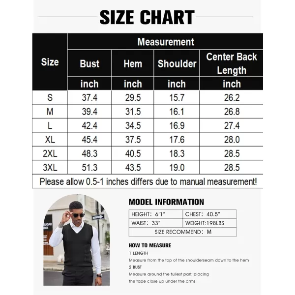 COOFANDY Men's Sweater Vest Sleeveless V Neck Knitted Slim Fit Casual Lightweight Pullover Sweater