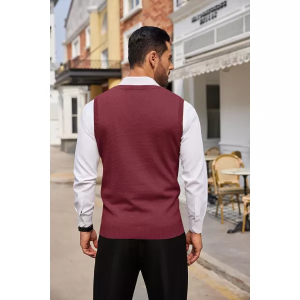 COOFANDY Men's Sweater Vest Sleeveless V Neck Knitted Slim Fit Casual Lightweight Pullover Sweater