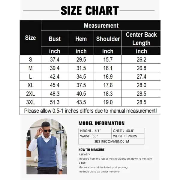 COOFANDY Men's Sweater Vest Sleeveless V Neck Knitted Slim Fit Casual Lightweight Pullover Sweater