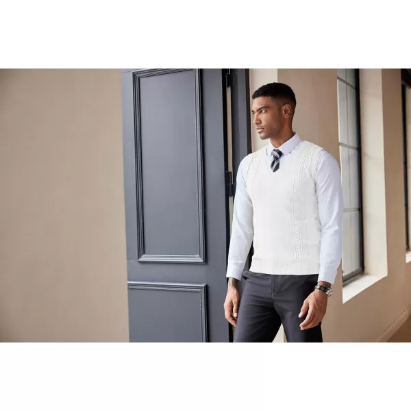 COOFANDY Men's Sweater Vest Sleeveless V Neck Knitted Slim Fit Casual Lightweight Pullover Sweater