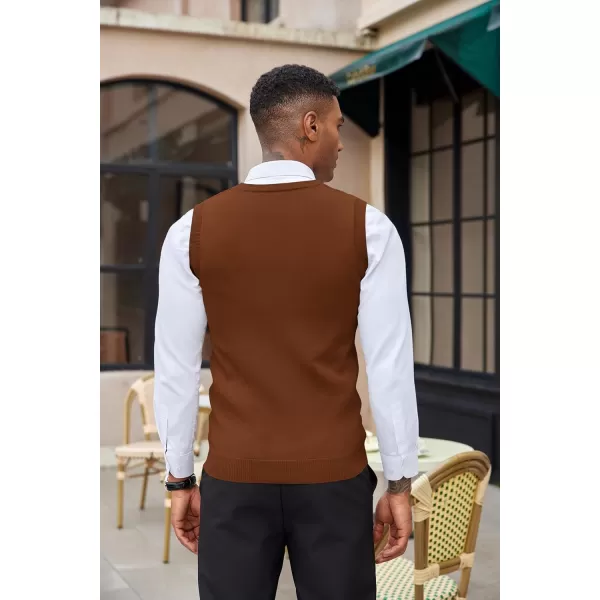 COOFANDY Men's Sweater Vest Sleeveless V Neck Knitted Slim Fit Casual Lightweight Pullover Sweater