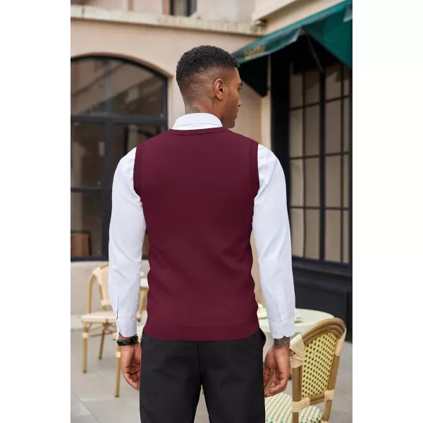 COOFANDY Men's Sweater Vest Sleeveless V Neck Knitted Slim Fit Casual Lightweight Pullover Sweater