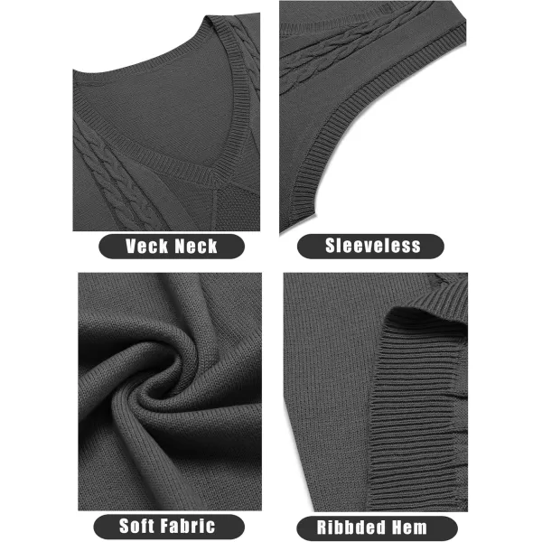 COOFANDY Men's Sweater Vest Sleeveless V Neck Knitted Slim Fit Casual Lightweight Pullover Sweater
