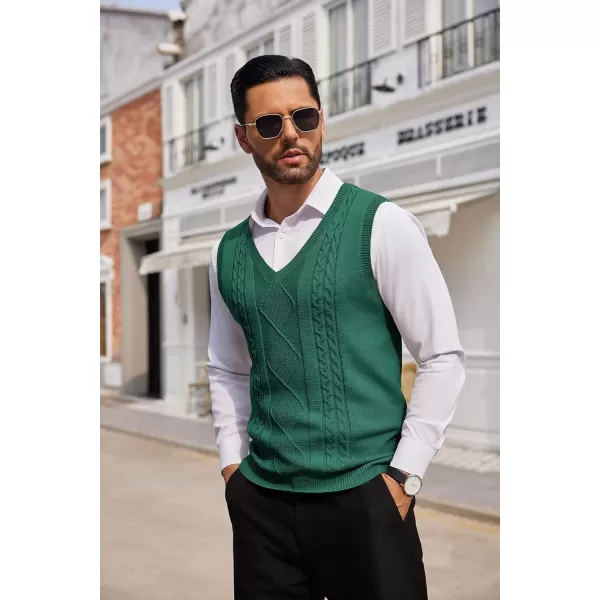 COOFANDY Men's Sweater Vest Sleeveless V Neck Knitted Slim Fit Casual Lightweight Pullover Sweater