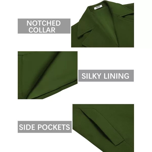 COOFANDY Mens Trench Coat Notched Collar Single Breasted Peacoat Winter Overcoat With Pockets