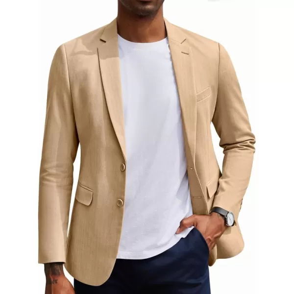 COOFANDY Men's Blazer Casual Slim Fit Herringbone Sport Coats Two Buttons Heavyweight Cotton Suit Jacket