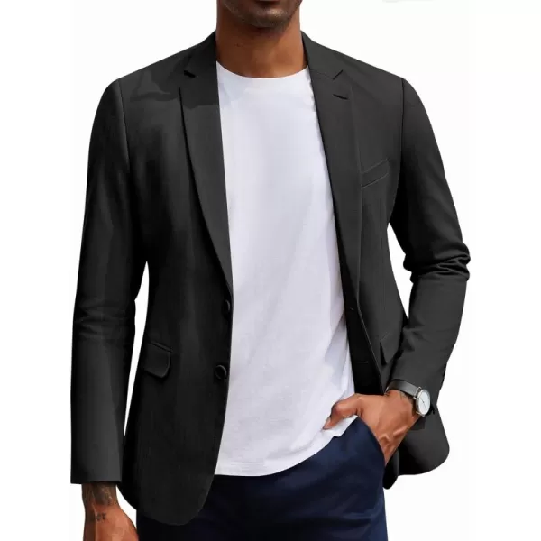 COOFANDY Men's Blazer Casual Slim Fit Herringbone Sport Coats Two Buttons Heavyweight Cotton Suit Jacket