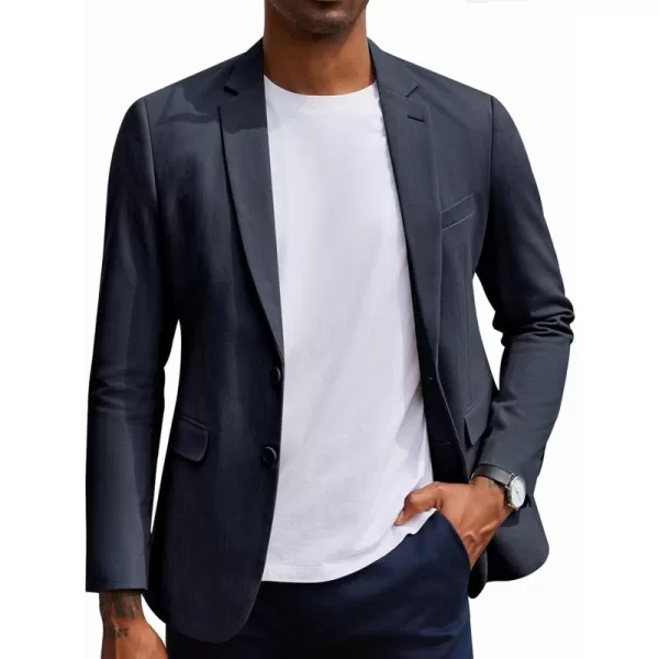COOFANDY Men's Blazer Casual Slim Fit Herringbone Sport Coats Two Buttons Heavyweight Cotton Suit Jacket