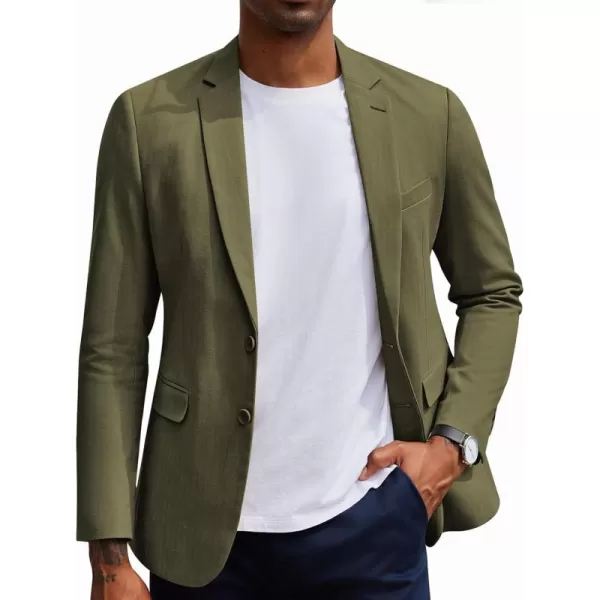 COOFANDY Men's Blazer Casual Slim Fit Herringbone Sport Coats Two Buttons Heavyweight Cotton Suit Jacket