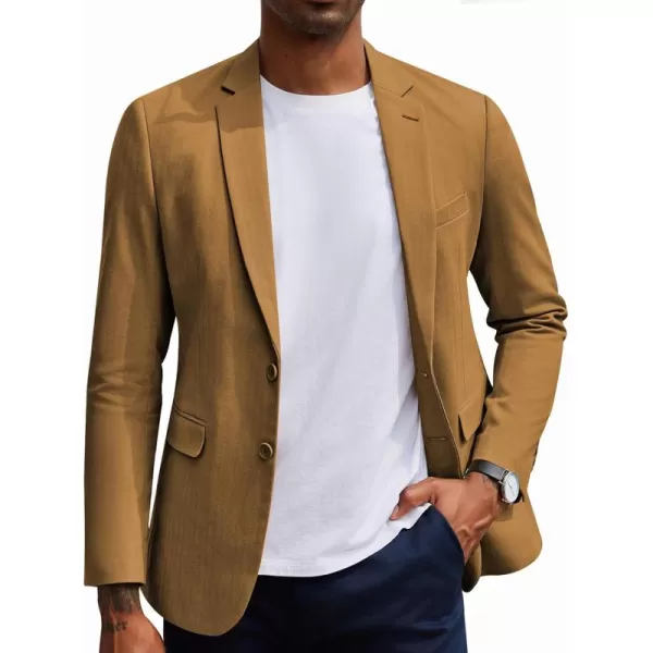 COOFANDY Men's Blazer Casual Slim Fit Herringbone Sport Coats Two Buttons Heavyweight Cotton Suit Jacket