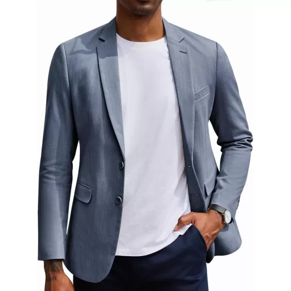 COOFANDY Men's Blazer Casual Slim Fit Herringbone Sport Coats Two Buttons Heavyweight Cotton Suit Jacket