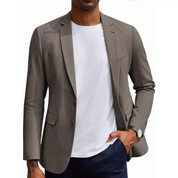 COOFANDY Men's Blazer Casual Slim Fit Herringbone Sport Coats Two Buttons Heavyweight Cotton Suit Jacket