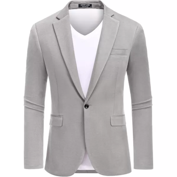 COOFANDY Mens Blazer Jacket One Button Casual Suit Jackets Stretch Knit Sport Coat