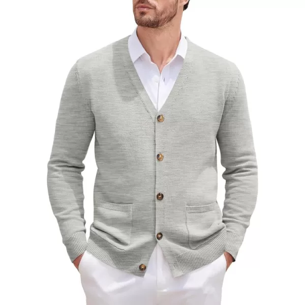 COOFANDY Men's Cardigan Sweater Long Sleeve Casual V Neck Button Down Knitted Sweater with Pockets