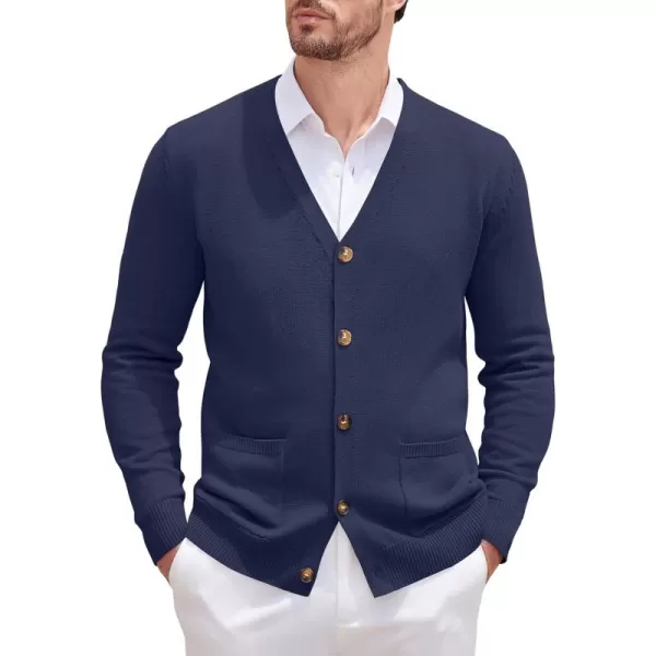 COOFANDY Men's Cardigan Sweater Long Sleeve Casual V Neck Button Down Knitted Sweater with Pockets