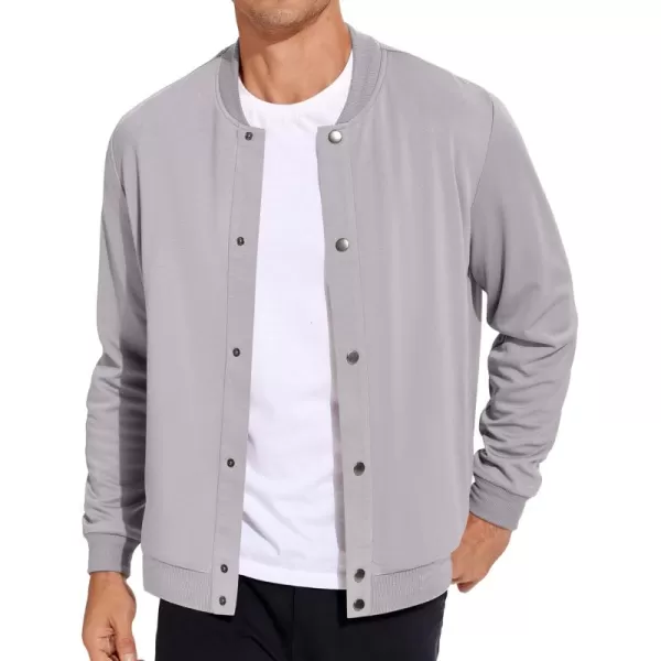 COOFANDY Men's Casual Lightweight Jacket Baseball Letterman Snap Button Jacket
