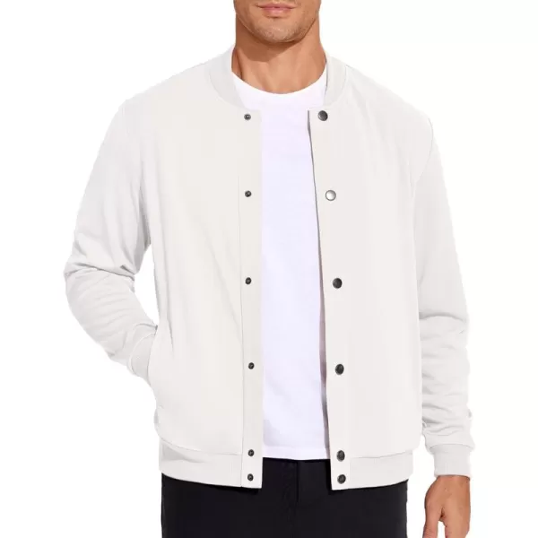 COOFANDY Men's Casual Lightweight Jacket Baseball Letterman Snap Button Jacket