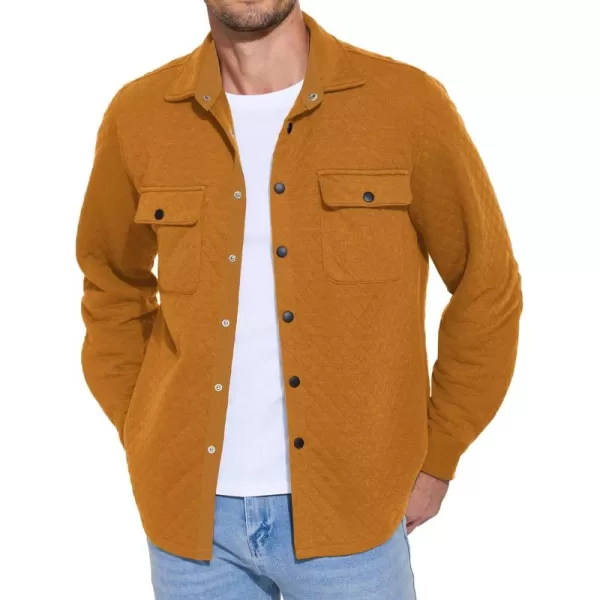 COOFANDY Men's Casual Shirt Jacket Lightweight Shacket Jacket Quilted Button Down Jackets