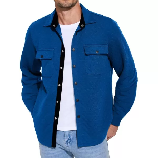 COOFANDY Men's Casual Shirt Jacket Lightweight Shacket Jacket Quilted Button Down Jackets