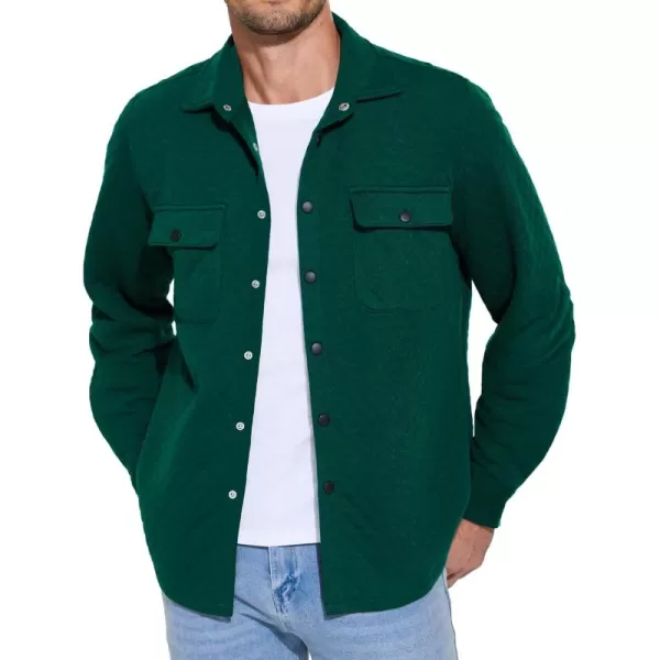 COOFANDY Men's Casual Shirt Jacket Lightweight Shacket Jacket Quilted Button Down Jackets