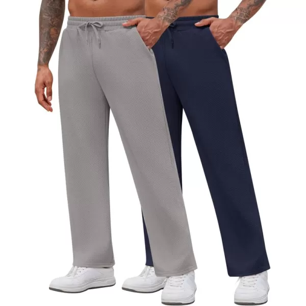 COOFANDY Men's Casual Sweatpants Elastic Waist Drawstring Lounge Pants Straight Leg Trousers with Pockets