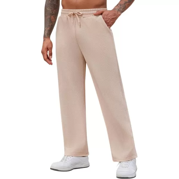 COOFANDY Men's Casual Sweatpants Elastic Waist Drawstring Lounge Pants Straight Leg Trousers with Pockets