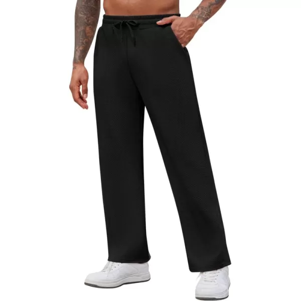 COOFANDY Men's Casual Sweatpants Elastic Waist Drawstring Lounge Pants Straight Leg Trousers with Pockets