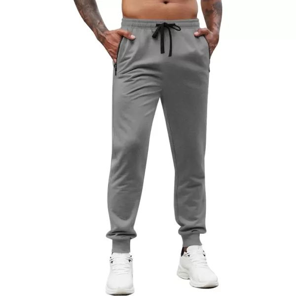 COOFANDY Men's Joggers Drawstring Jogger Sweatpants with Zipper Pockets Lightweight Slim Fit Athletic Track Pants