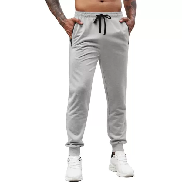 COOFANDY Men's Joggers Drawstring Jogger Sweatpants with Zipper Pockets Lightweight Slim Fit Athletic Track Pants